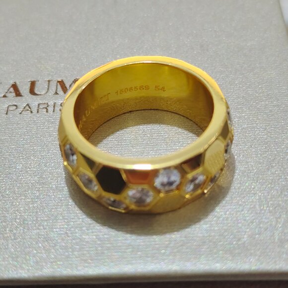 Chaumet 18K Gold Honeycomb Womens Ring - Picture 9 of 11